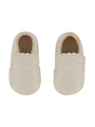 Scarpine primi passi per neonata Chloé Kids beige con ricamo con logo C20944 117 CHLOE' KIDS 