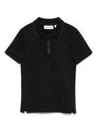 Polo con ricamo per bambino Calvin Klein Kids nero con colletto stile polo IB0IB02370 BEH CALVIN KLEIN KIDS 