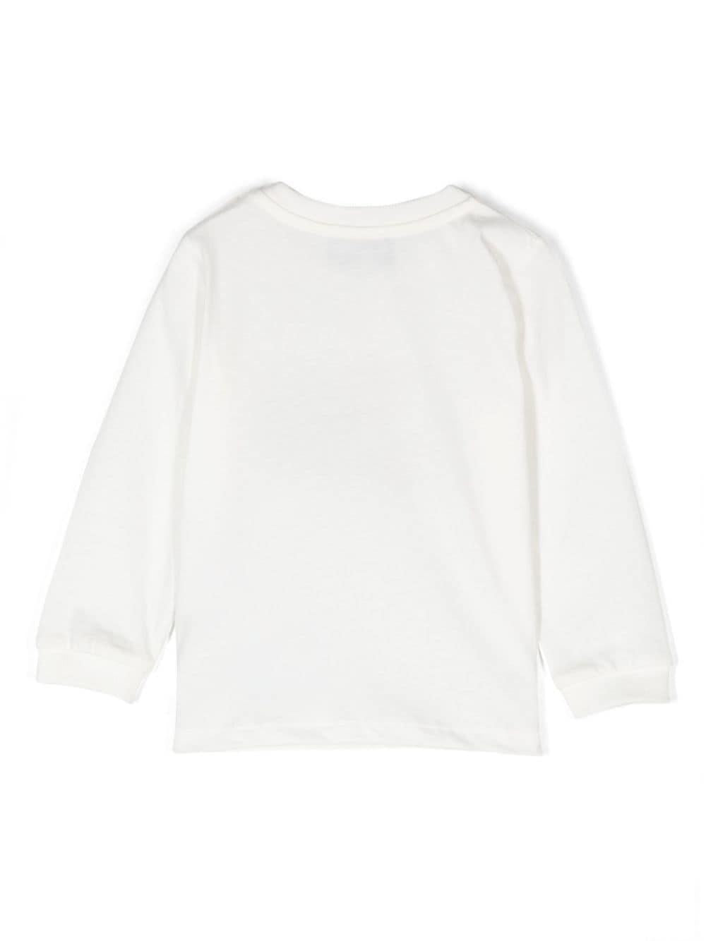 T-shirt per neonati Moschino Kids bianco con stampa Teddy Bear MUO00VLAA10 10063 MOSCHINO KIDS 