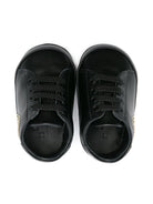 Sneakers primi passi per neonato Balmain Kids nero con logo ricamato BW0566 Y0051 930OR BALMAIN KIDS 