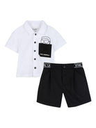 Set 2 pezzi per neonato Karl Lagerfeld Kids bianco con logo Z31077 10P KARL LAGERFELD KIDS 