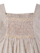 Abito per neonata Bonpoint Pais beige con motivo a quadri S05XDRW00020 309B BONPOINT 