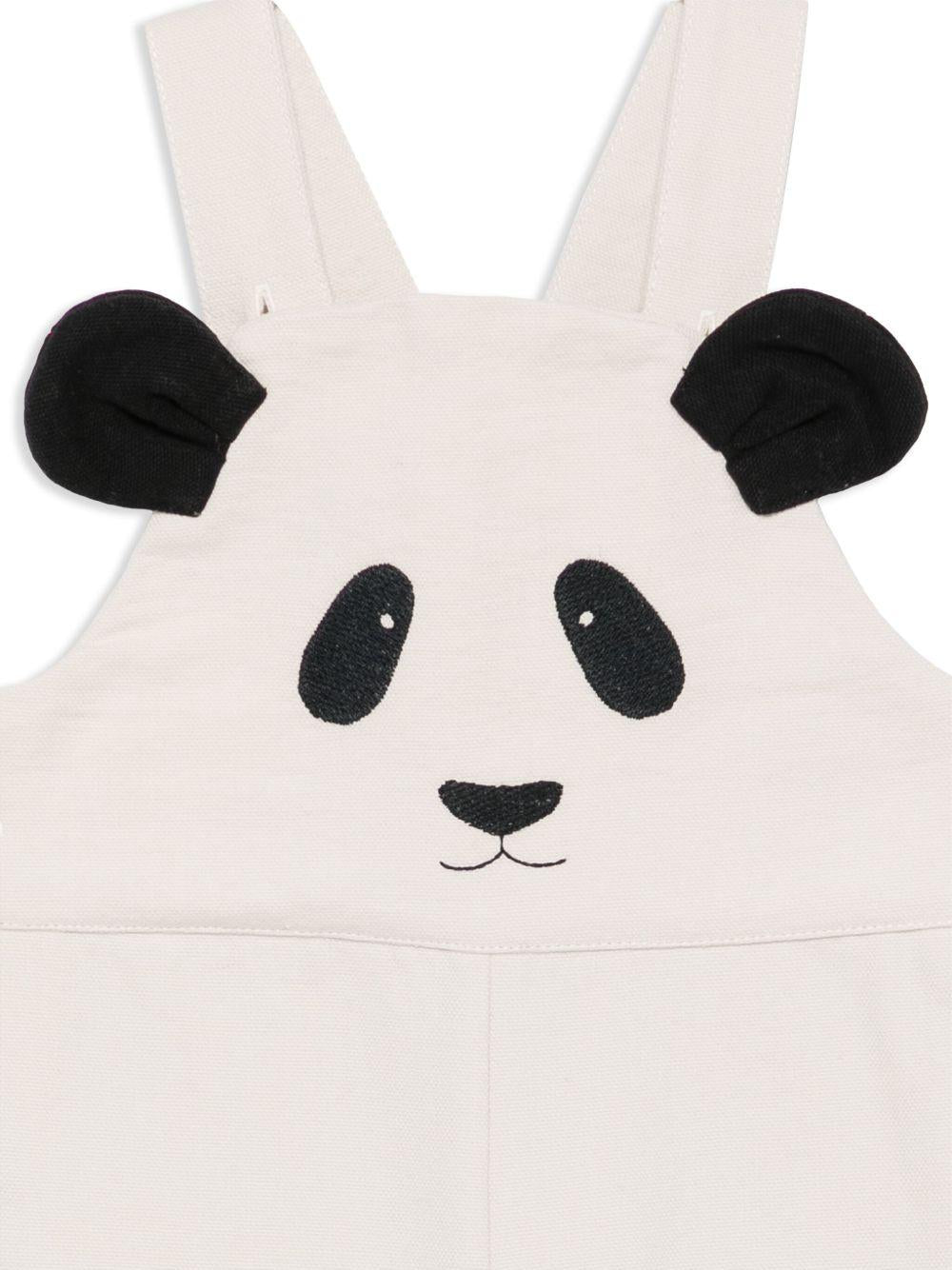 Salopette per neonato Donsje Kladi beige con applicazione con orecchie da animale 3036601 00133 DONSJE 