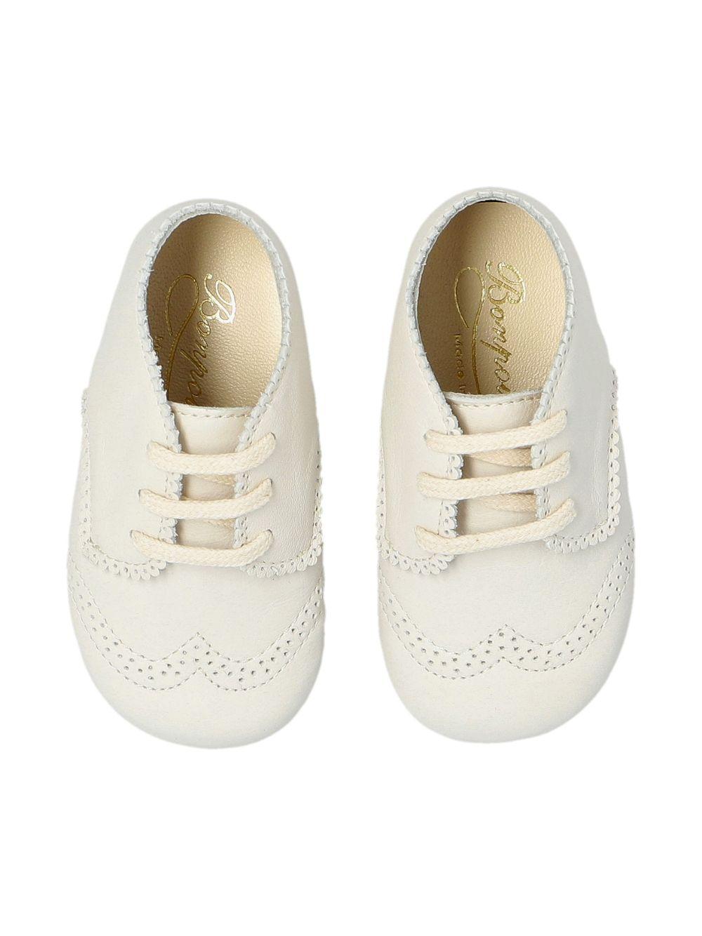 Scarpe primi passi per neonato Bonpoint bianco con lacci S05PSOL00001 003 BONPOINT 