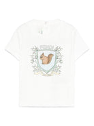 T-shirt per neonato Fendi Kids bianco con stampa grafica sul davanti BMI254 7AJ F0TU9 FENDI KIDS 