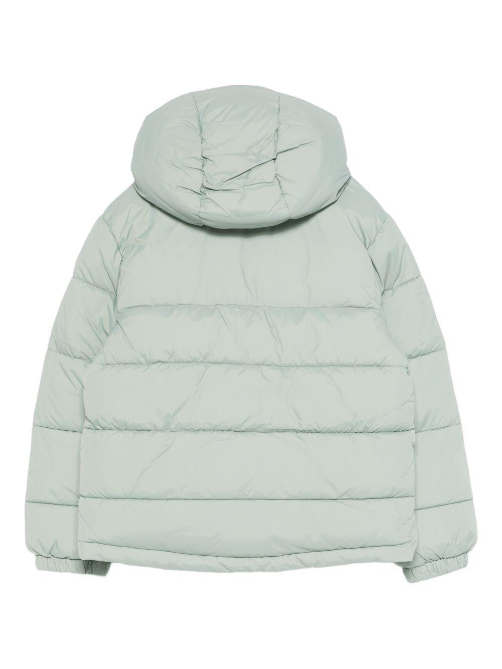 Impermeabile per bambino Hugo Kids verde con cappuccio e logo - Rubino Kids