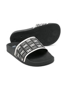 Infradito per bambina Elisabetta Franchi La Mia Bambina nero con monogramma - Rubino Kids