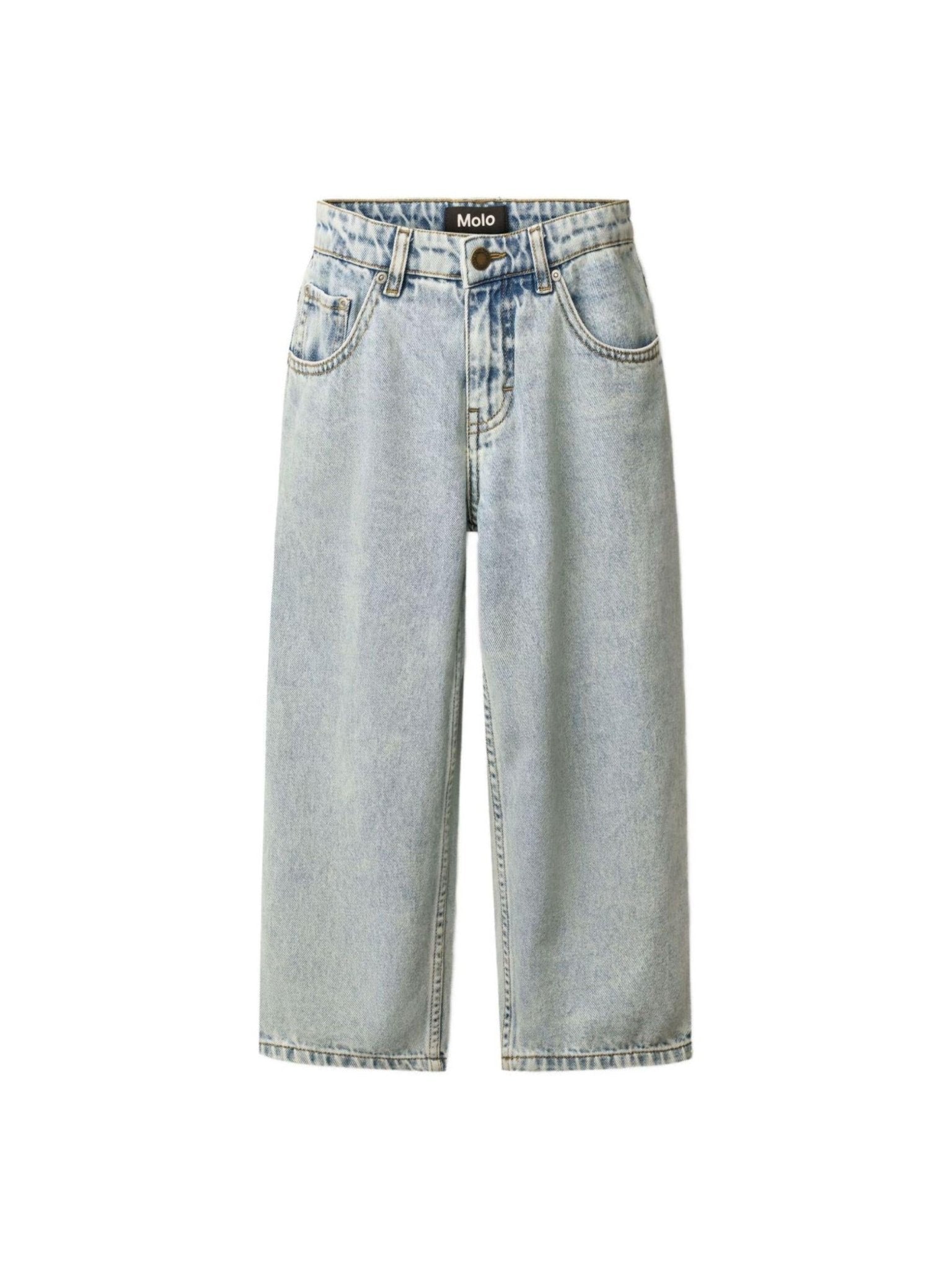 Jeans Aiden per bambina Molo denim con design a cinque tasche - Rubino Kids