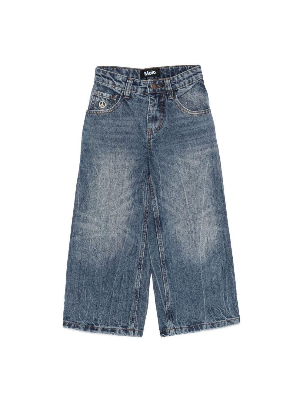 Jeans Askio per bambino Molo denim con design cinque tasche - Rubino Kids