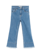 Jeans con frange per bambina Elisabetta Franchi La Mia Bambina blu con passanti - Rubino Kids