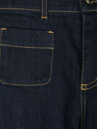 Jeans con placca logo per bambina Elisabetta Franchi La Mia Bambina blu con cuciture a contrasto - Rubino Kids