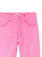 Jeans per bambina Billieblush rosa con ricamo a cuore - Rubino Kids