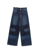 Jeans per bambina Elisabetta Franchi La Mia Bambina denim con stampa logo - Rubino Kids