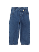 Jeans per bambina Kenzo Kids denim con design asimmetrici - Rubino Kids