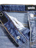 Jeans per bambina Molo Asta in denim con decorazione con strass - Rubino Kids