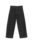 Jeans per bambina Pinko Kids nero con occhielli - Rubino Kids