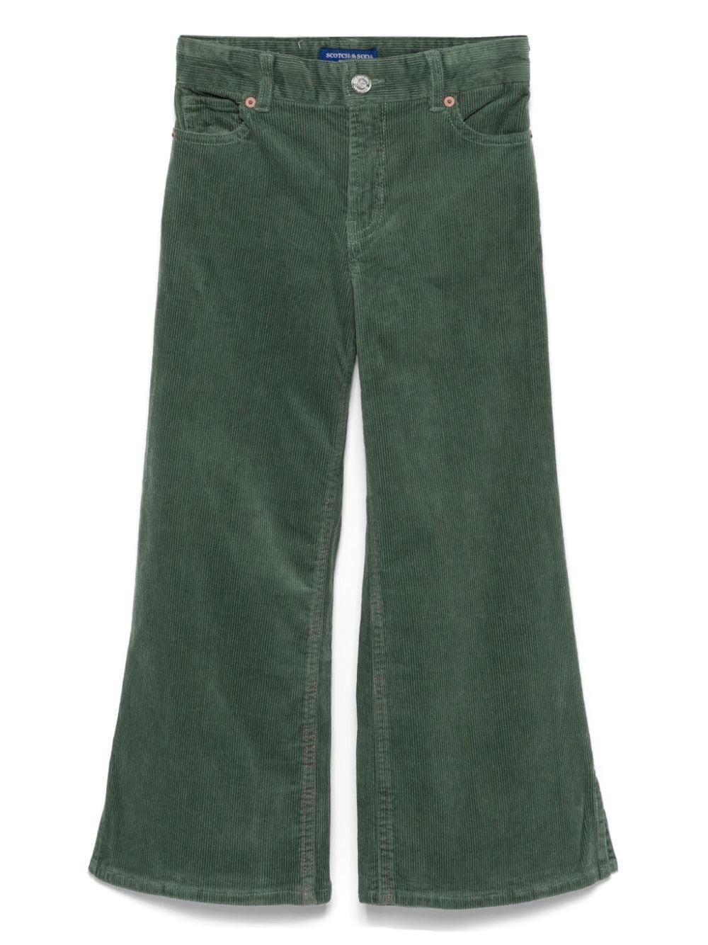 Jeans per bambina Scotch & Soda The Wave verde in velluto a coste - Rubino Kids