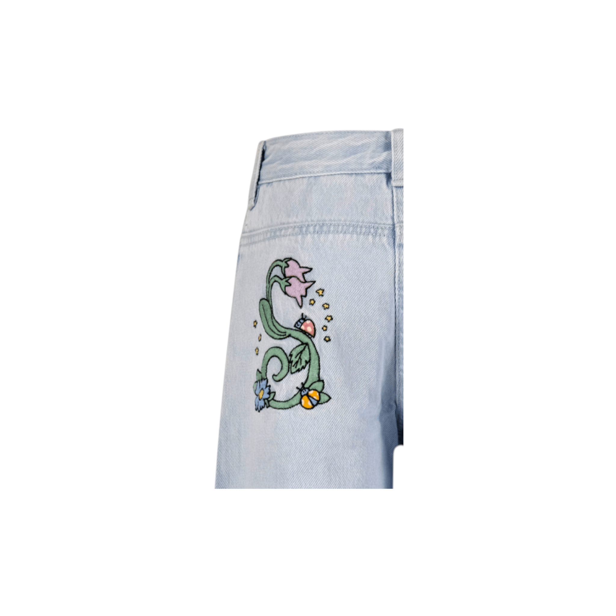 Jeans per bambina Stella McCartney Kids denim con logo sul retro - Rubino Kids