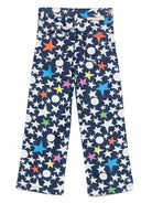 Jeans per bambina Stella McCartney Kids in denim con stelle all - over - Rubino Kids