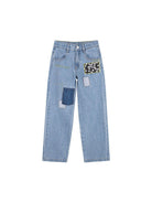 Jeans per bambina The Marc Jacobs Kids denim con toppe decorative - Rubino Kids