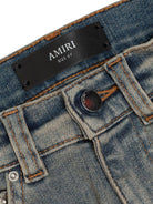 Jeans per bambino Amiri Kids denim con applicazione con ossa - Rubino Kids