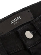 Jeans per bambino Amiri Kids nero con toppa con logo - Rubino Kids