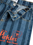 Jeans per bambino Bobo Choses denim con design a righe - Rubino Kids