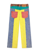 Jeans per bambino Bobo Choses in denim con design color - block - Rubino Kids