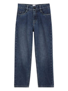 Jeans per bambino Boss Kids blu con applicazione logo - Rubino Kids