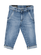 Jeans per bambino DONDUP KIDS in denim con applicazione logo - Rubino Kids