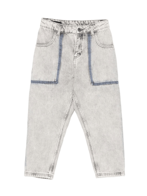 Jeans per bambino Emporio Armani Kids denim con righe laterali