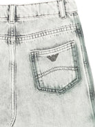 Jeans per bambino Emporio Armani Kids grigio con placca logo - Rubino Kids