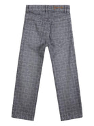 Jeans per bambino Givenchy Kids grigi con logo all - over - Rubino Kids