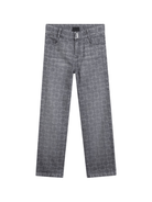 Jeans per bambino Givenchy Kids grigi con logo all - over - Rubino Kids