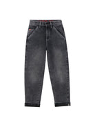 Jeans per bambino Hugo Kids grigi con effetto schiarito - Rubino Kids