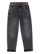 Jeans per bambino Hugo Kids grigi con effetto schiarito - Rubino Kids