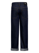 Jeans per bambino John Richmond Junior blu in denim con risvolto - Rubino Kids