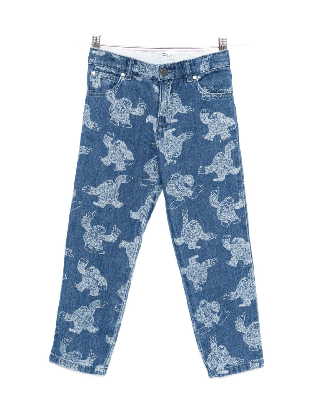 Jeans per bambino Stella McCartney Kids in denim con ricamo all - over - Rubino Kids