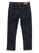 Jeans per bambino TRUSSARDI JUNIOR in denim con design a cinque tasche - Rubino Kids
