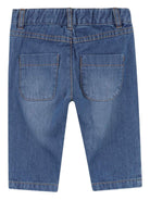 Jeans per neonata Chloé Kids denim con due tasche frontali - Rubino Kids
