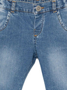 Jeans per neonata Emilio Pucci Junior in denim con tasche - Rubino Kids