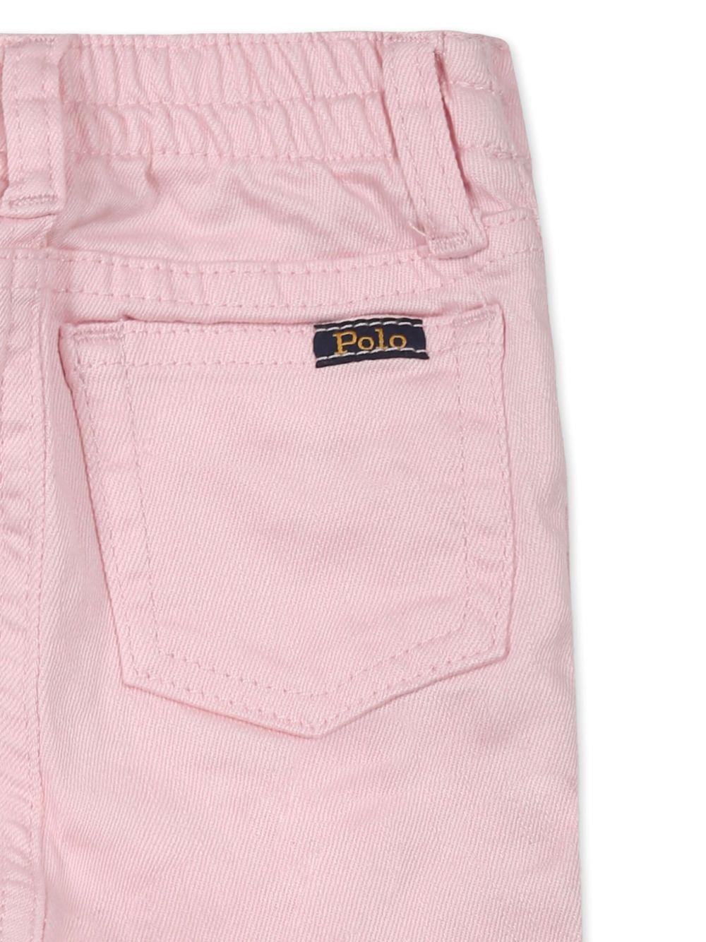 Jeans per neonata Ralph Lauren Kids rosa con applicazione - Rubino Kids