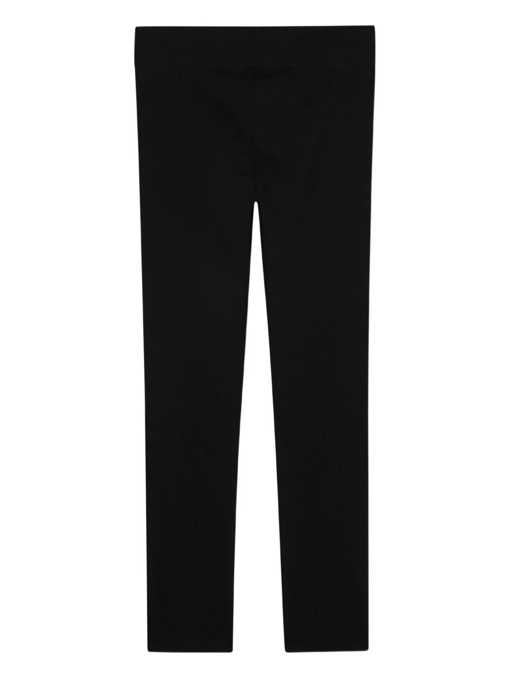 Leggings per bambina Dkny Kids neri con stampa logo - Rubino Kids