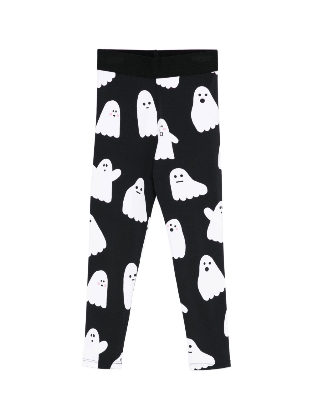 Leggings per bambina Stella McCartney Kids nero con stampa fantasma - Rubino Kids