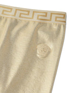 Leggings per bambina Versace Kids color oro a vita alta - Rubino Kids