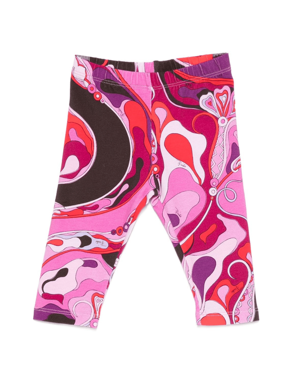 Leggings per neonata Emilio Pucci Junior fucsia con motivo a vortice - Rubino Kids