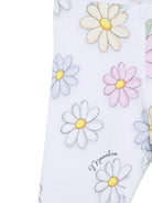 Leggings per neonata Monnalisa bianco con stampa floreale - Rubino Kids