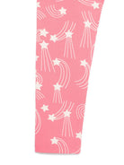 Leggins per bambina Mini Rodini rosa con stampa stelle all - over - Rubino Kids