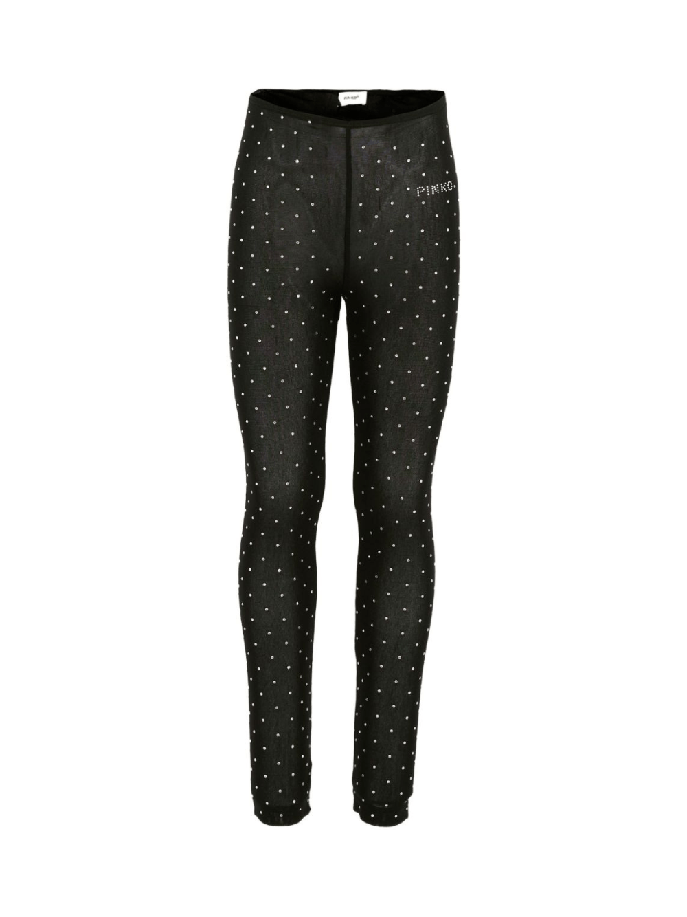 Leggins per bambina Pinko Kids neri con motivo all - over - Rubino Kids