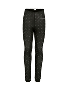 Leggins per bambina Pinko Kids neri con motivo all - over - Rubino Kids